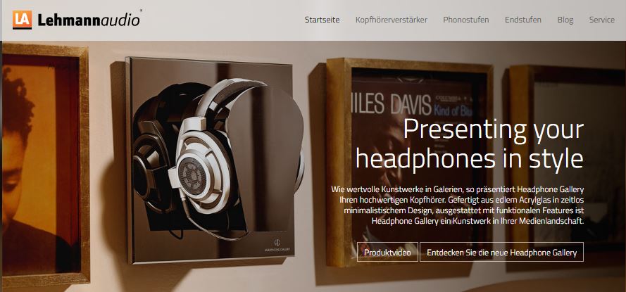 Ein gelungener Online-Auftritt: Die Homepage des Vorverstärker-Spezialisten Lehmann Audio.