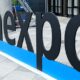 Hashtag #itsaexpo vor dem Messeeingang.